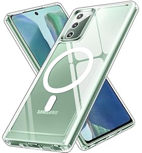 ivoler Klar Magnetisch Hülle für Samsung Galaxy Note 20 4G / 5G, [Kompatibel mit Magnetisch] [Militärischer Schutz] Stoßfest Kratzfest Transparent Schutzhülle Durchsichtige Handyhülle Case