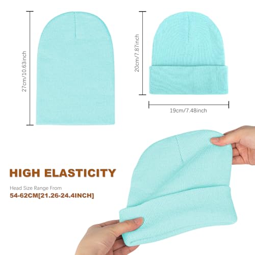 Image of Rosoz Unisex Beanie Winter Knitted Skull Cuffed Soft Warm Hat for Men /Women Slouchy Ski Watch Cap
