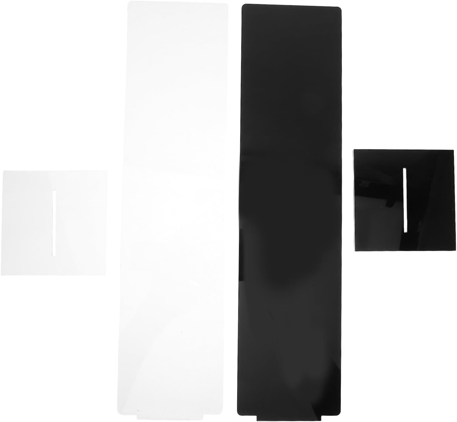 2pcs Black Acrylic Memo Pad Holder Desk Display Stand for Office Notes