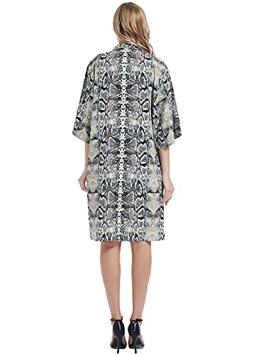 Image of Anna-Kaci Women Print Short Sleeve Cardigan Long Open Stuff Kimonos Loose Casual Cover Up Shirts