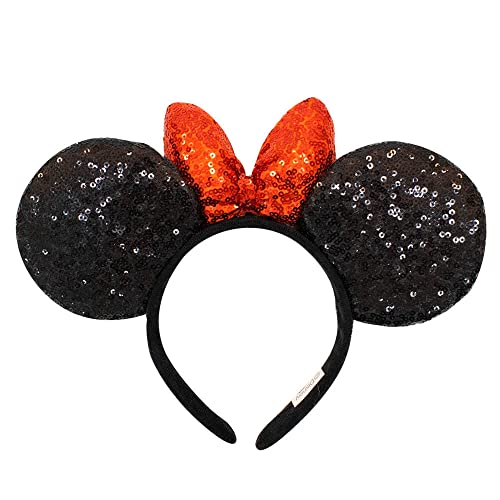 Tiara Laço Vermelho Orelhas Minnie Lantejoulas - Disney