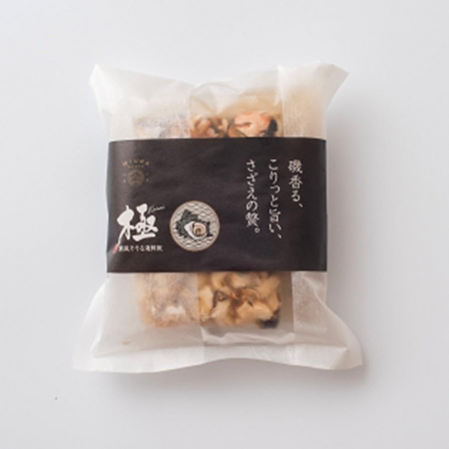 炊き込みご飯の素 極 潮風そそる 海鮮三宝（刻みあわび、さざえスライス、伊勢海老ハーフカット）各2合炊き