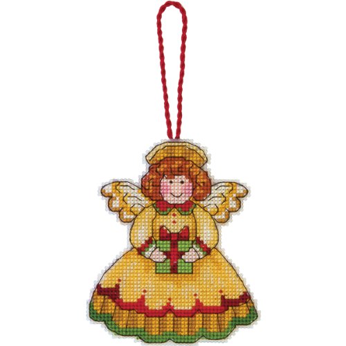 Image of Dimensions Counted Cross Stitch Angel Ornament Kit, 3.25 inch x 4 inch