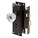 Prime-Line E 2497 Mortise Keyed Lock Set with Glass Knob - Perfect for Replacing Antique Lock Sets and More, Fits Doors with 2-3/8" Backset