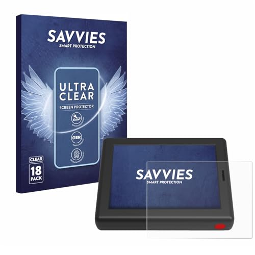 Savvies 18 Stück Schutzfolie für XC Tracer Maxx III Displayschutz-Folie Ultra-Transparent