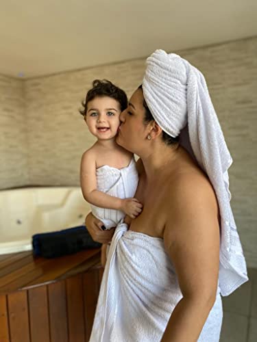 Jogo de Toalha Gigante 2 Banho + 2 Rosto + 2 Tapete Grosso Com Antiderrapante 100% Algodão - Azul Es