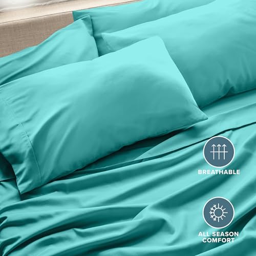 Image of Bare Home Microfiber King Size Pillowcases - Turquoise, 4 Pack, 20x40