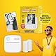 Easypix InstantFUN Pocket Printer P1 Mobiler Mini Drucker, Schwarz-Weiß-Thermodruck, Ausdrucke ohne Tinte, mit Smartphone-App, inkl. Sticker- und Nachfüllpapier