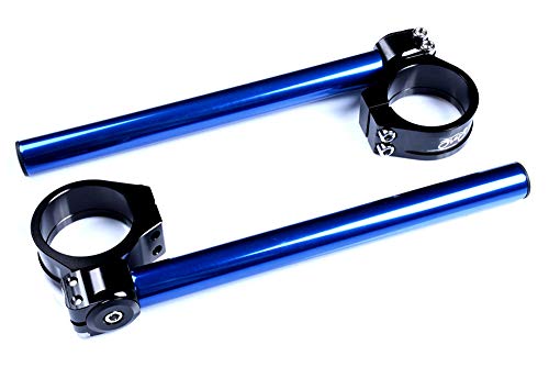 Semimanillares Racing avdb-moto 51mm azul con abrazaderas y tubos para RSV 1000R