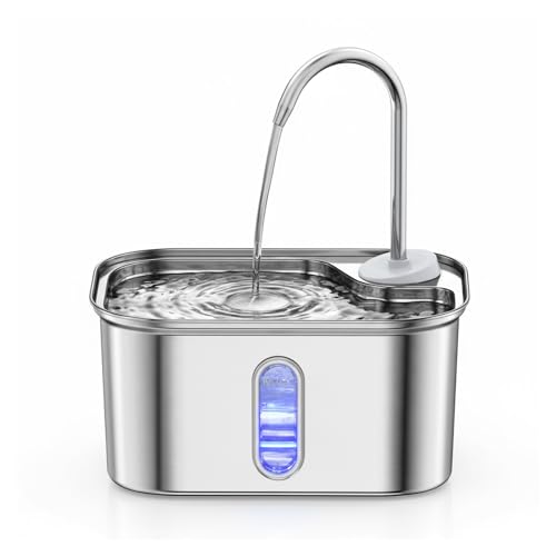 Fuente para agua para gatos acero inoxidable 2.6L