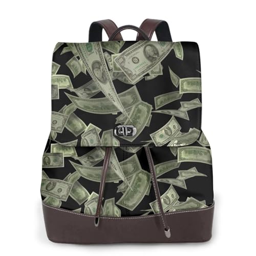 Sac à dos de voyage polyvalent en cuir noir avec grand compartiment pour un usage quotidien