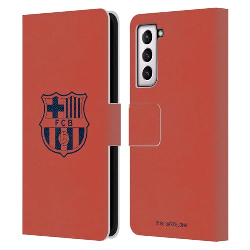 Étui FC Barcelona Samsung S21 5G Head Case Designs Housse Portefeuille en Cuir Kit 2025/26