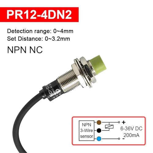 Capteur de proximité PR12-4DN à détection 4mm et alimentation 6-36V - 3