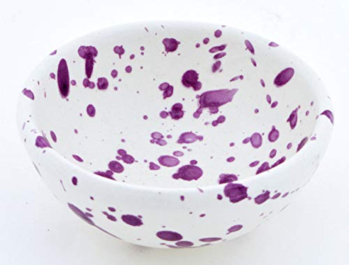 ART ESCUDELLERS Bol en céramique Fait et Peint à la Main avec décoration Mate Violette. 8 cm x 8 cm x 4 cm Cover