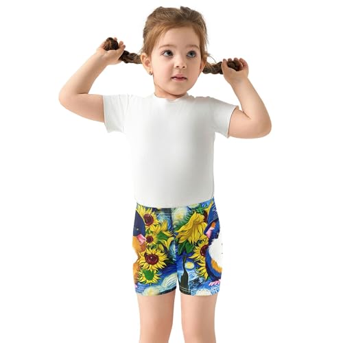 Cute Guinea Pig Starry Night Toddler Biker Shorts for Girls Cotton Shorts for Under Skirts 4t Little Girl3