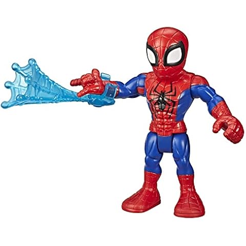 Super Hero Adventures Playskool Heroes Marvel Collectible 5-Inch Spider-Man Action Figure with Web Accessory, Toys for Kids Ages 3 and Up Cover
