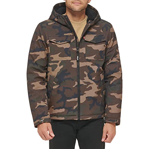 Image of Levi's Men's Soft Shell Two Pocket Hooded Trucker Jacket