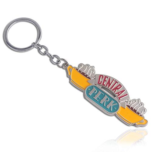 Preisvergleich Produktbild Schlüsselanhänger, Motiv: American TV Show Friends, Central Perk Coffee Time, Schlüsselanhänger für Beste Freunde, Auto, llavero Schmuck Geschenk