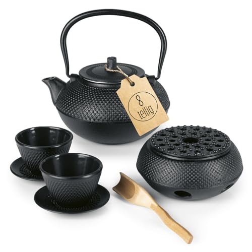 Lumaland Tee Set 8-teilig | 1,4 Liter Gusseiserne Teekanne Tetsubin |...