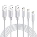 Phone Cable, Quntis 3Pack 3ft 6ft 9ft USB Cable Certified Fast Charging Charger Compatible with Phone X 8 Plus 7 Plus 6S Plus 6 Plus 5 5S 5C SE Pod Pad Pro and More, White