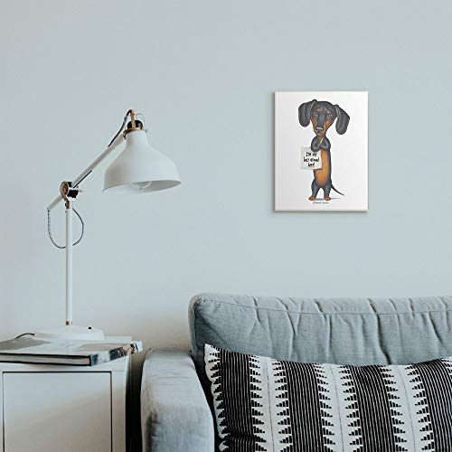 Image of Funny Dachshund Boss Comic Dog, 10 x 15 Inch Mounted Print on Wall Plaque