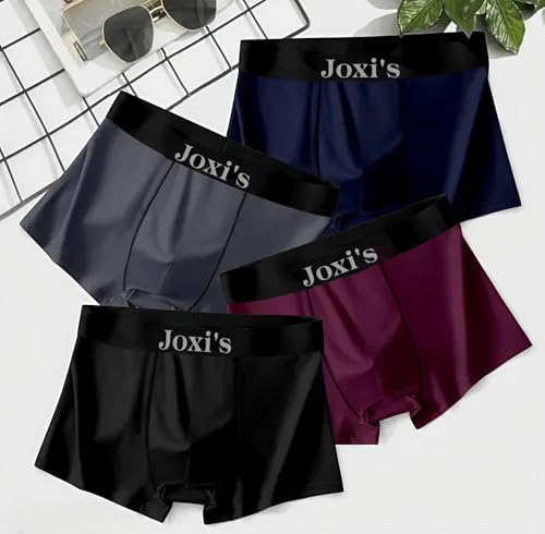 Image of Joxi's Men's Cotton Blend Trunks Pack of 4 | Soft Stretch Comfortable for Men