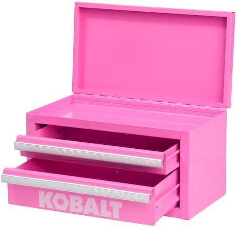 Mini 2-Drawer Bubble Gum Pink Steel Tool Box