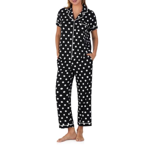 Image of kate spade new york Short Sleeve Cropped Pant PJ Set