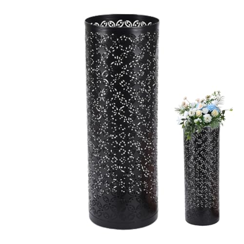 Metal Round Umbrella Stand Rack, 16.5 X 5.9 Inch Free Standing Umbrella Holder Bin Umbrella Stand Rack for Entryway Umbrella Holder Stands for Porch, Apartment, Entrance, Home