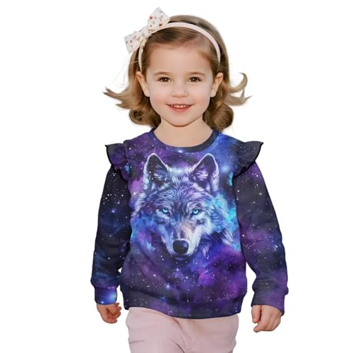 3-8T Girl Clothes Fall for Toddler Skin Friendly Basic Tee Shirts for Playground Fun
