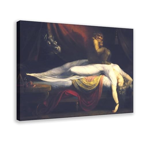 Impression sur toile The Nightmare Fuseli cadre suspendu salon 50,8x76,2 cm