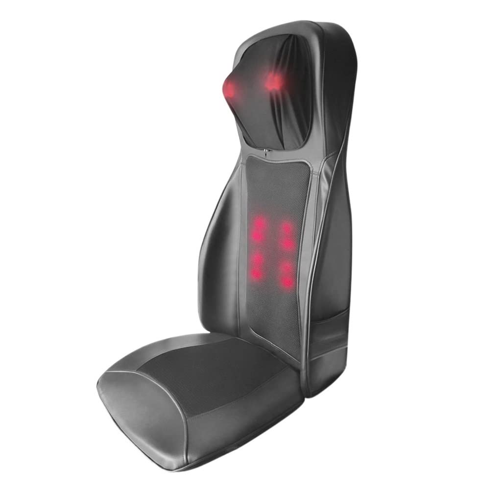 TOEWOE Shiatsu Neck Back Massager with Heat Deep Tissue Kneading Massage Chair Pad for Back Shoulder Waist Hips