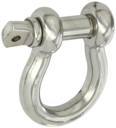 Indusco SH034IM08 Stainless Steel 316 Screw Pin Anchor Shackle, 6000 lbs Working Load Limit, 3/4" Size