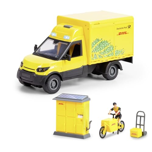 Dickie Toys - DHL Delivery Set (25 cm) - Paketzusteller-Spielset für...