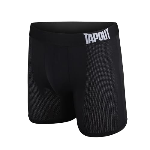 TAPOUT Mens Boxer Briefs 5 Pack Nylon Mesh Performance Workout Underwear/FLY-LESS Support Providing Enhance Support3