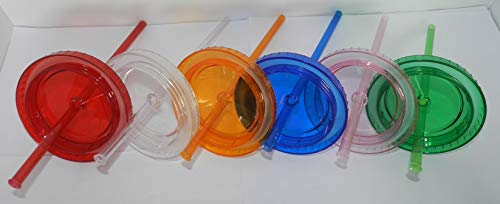 Copo térmico de parede dupla com tampa rosqueável e canudo sólido