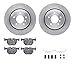 Dynamic Friction Company Rear Brake Rotors with 5000 Euro Ceramic Brake Pads includes Hardware 6612-31202