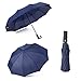 Produktbild Regenschirm,Automatischer Regenschirm Einfach Faltbarer, Leichter Reisewind Trotzt Tragbarem, Robustem, Widerstandsfähigem, Ergonomischem Griff Blue Big Windproof Parasol Big Business-Regenschirme