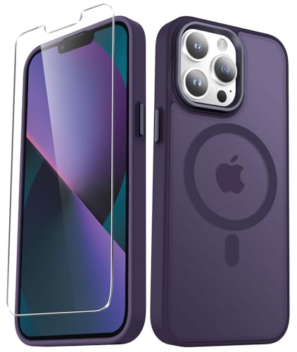 Image of YENAPOON for iPhone 13 Pro Max Case, Matte Magnetic Phone Case, Purple