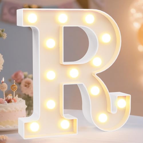 Pooqla LED Marquee Letter Lights Sign, Light Up Alphabet Letter for Home Party Wedding...