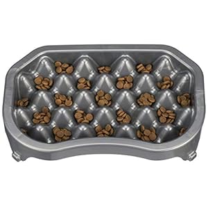 Neater Pet Brands – Neater Slow Feeder – Fun, Healthy, Stress Free Dog Bowl Helps Stop Bloat Prevents Obesity Improves Digestion (6 Cup, Gunmetal)
