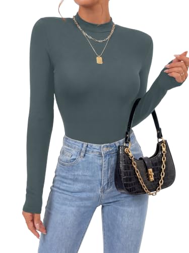 Image of OPOIPIN Women's Long Sleeve Basic Bodysuit