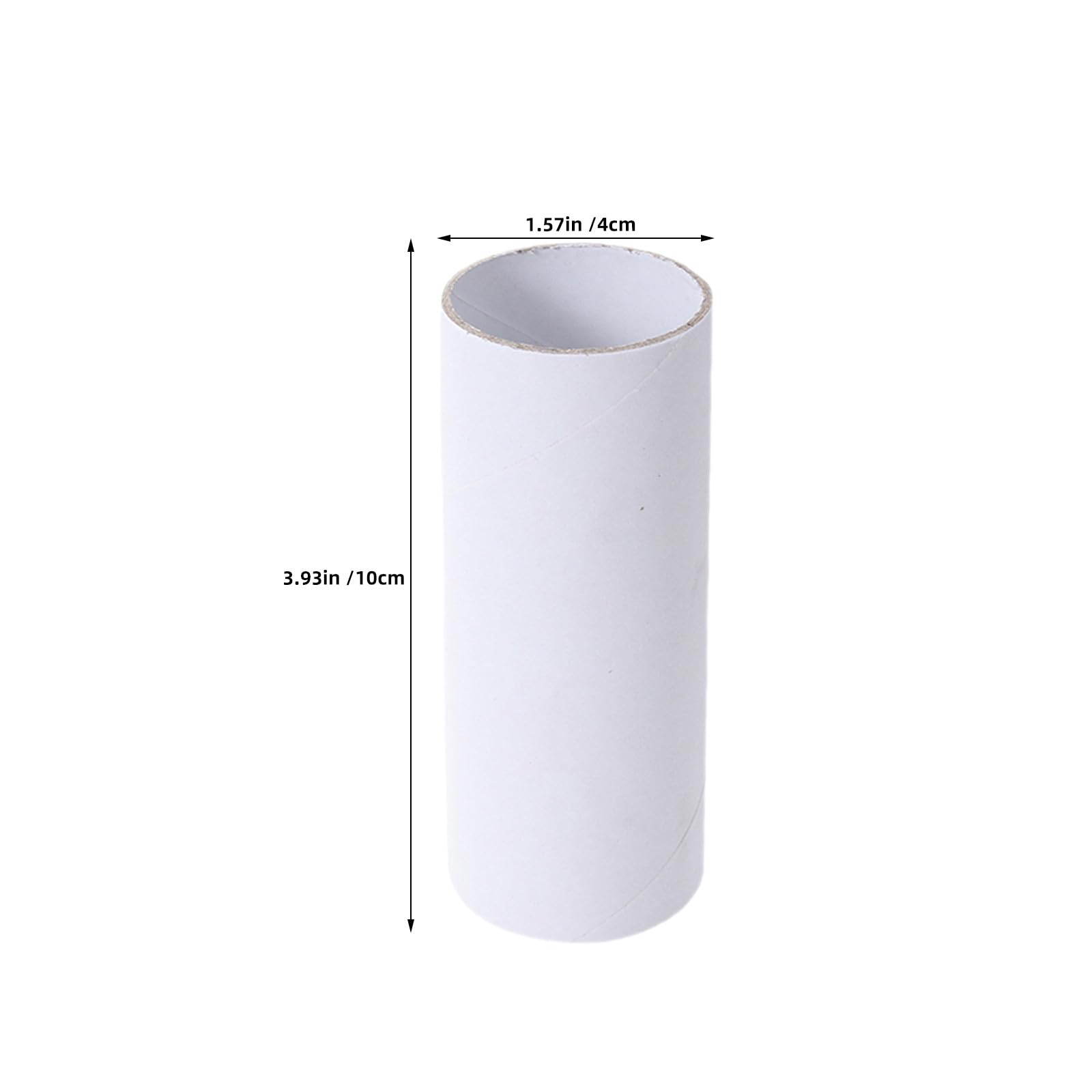 Hoement 40 Unidades Papel Kraft Blanco para Manualidades Creativas en Aula, Cilindro Redondo Versátil para Proyectos DIY y Estudiantes, Adecuado para Interiores
