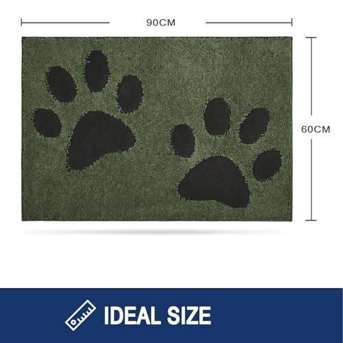 FCSDETAIL Dirt Trapper Indoor Door Mat 60 x 90 cm, Machine Washable Entrance Rug, Super Absorbent Dog Doormat - Image 2