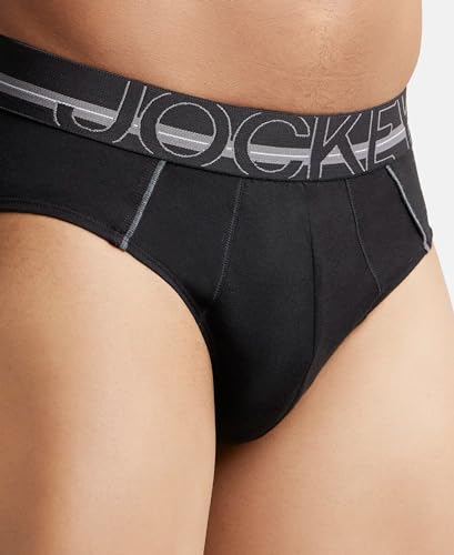 Image of Jockey US14 Men Super Combed Cotton Solid Brief with Ultrasoft Waistband (Colors & Prints May Vary)