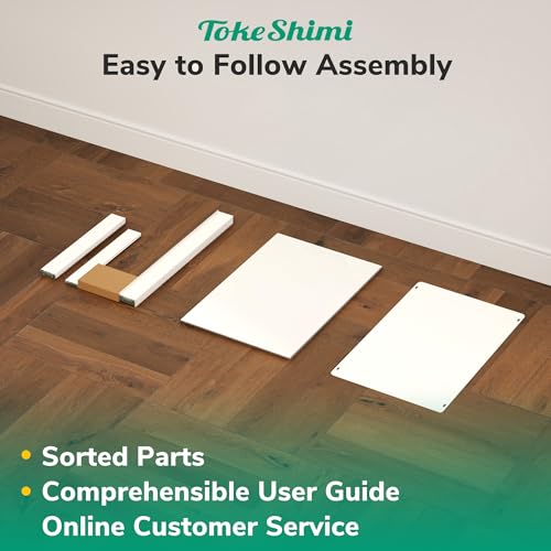 image for TokeShimi 20x32 Bathroom Mirror with Storage Tempered, Aluminum White 