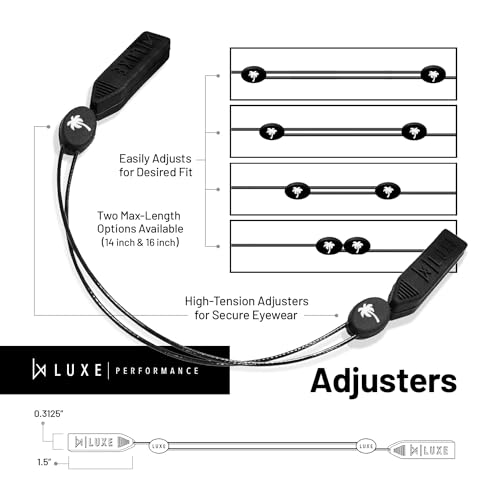 Image of Glasses Strap- Eyewear Retainer, Sunglasses Strap, Eyeglasses Strap, Adjustable Cable Straps, Glasses Holder