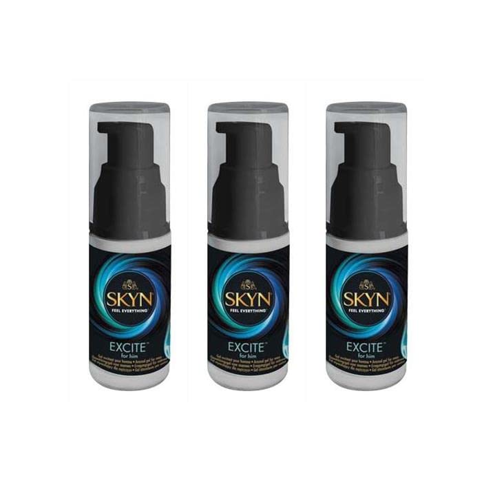 SKYN Lot de 3 Flacons Gel EXCITE FOR HIM 15ml