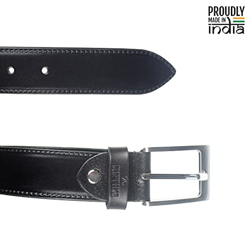 Image of THE CLOWNFISH Men's Genuine Leather Belt with Textured /Embossed Design