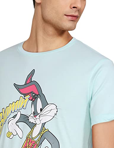 Image of Max Men's Printed Slim Fit Crew Neck T-Shirt